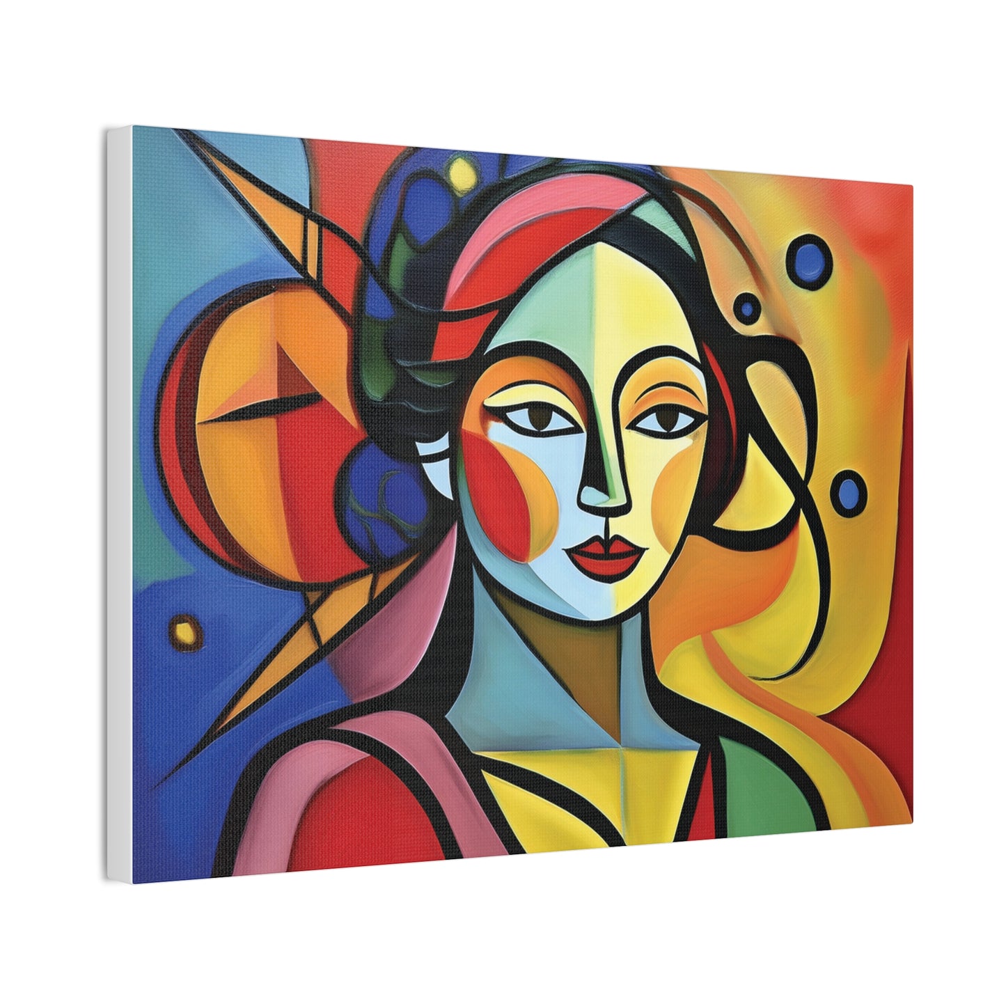 Bold Portrait, Vibrant Abstract Art Canvas Print, Colorful Wall Decor, Unique Gift, Home Aesthetic, Modern Art, Artistic Wall Hanging