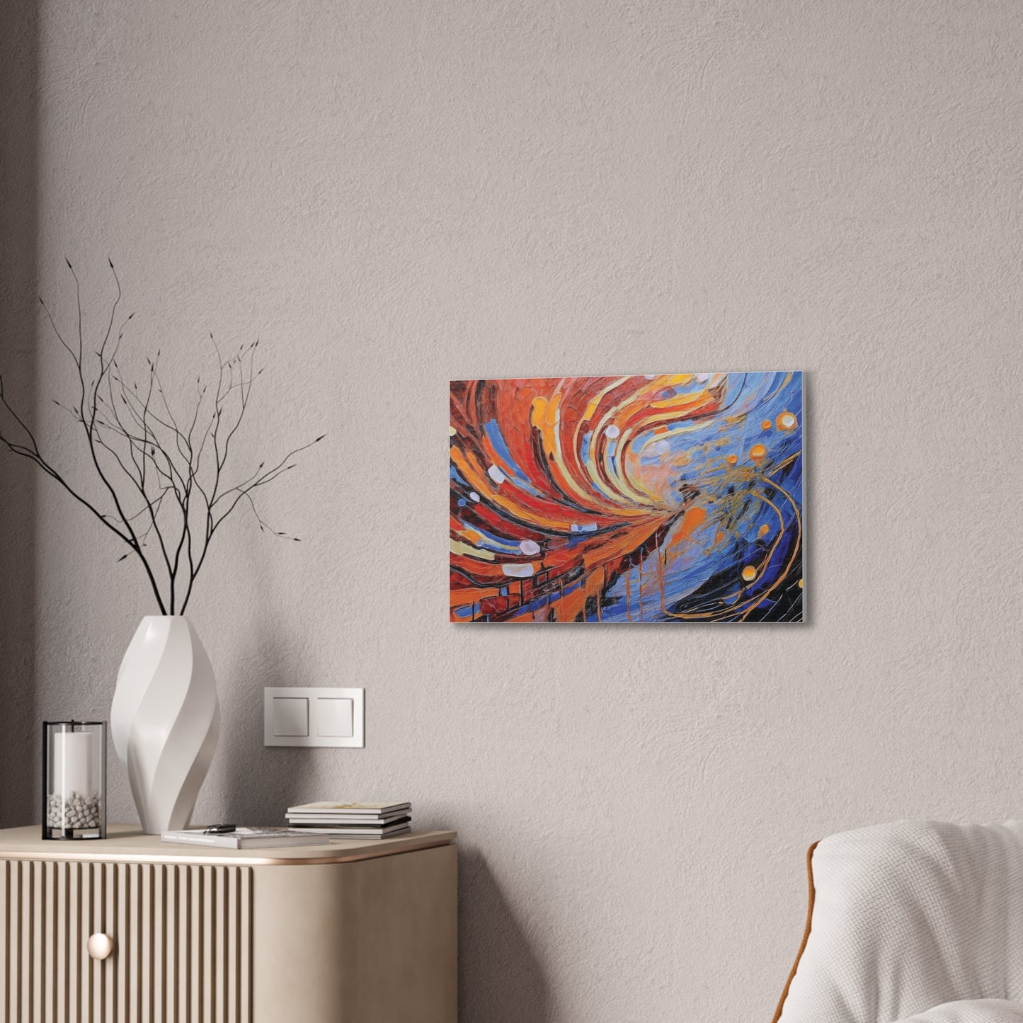 Vibrant Abstract Canvas Art, Colorful Wall Decor for Home or Office, Modern Art Print, Unique Gift for Art Lovers, Colorful Artwork