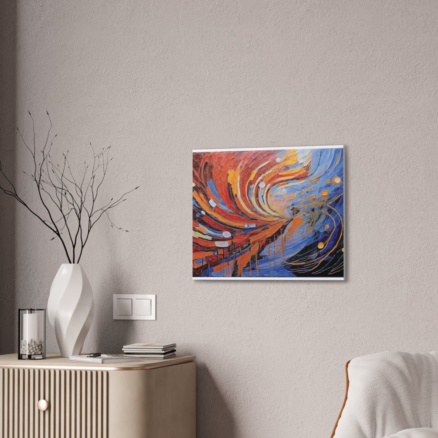 Vibrant Abstract Canvas Art, Colorful Wall Decor for Home or Office, Modern Art Print, Unique Gift for Art Lovers, Colorful Artwork