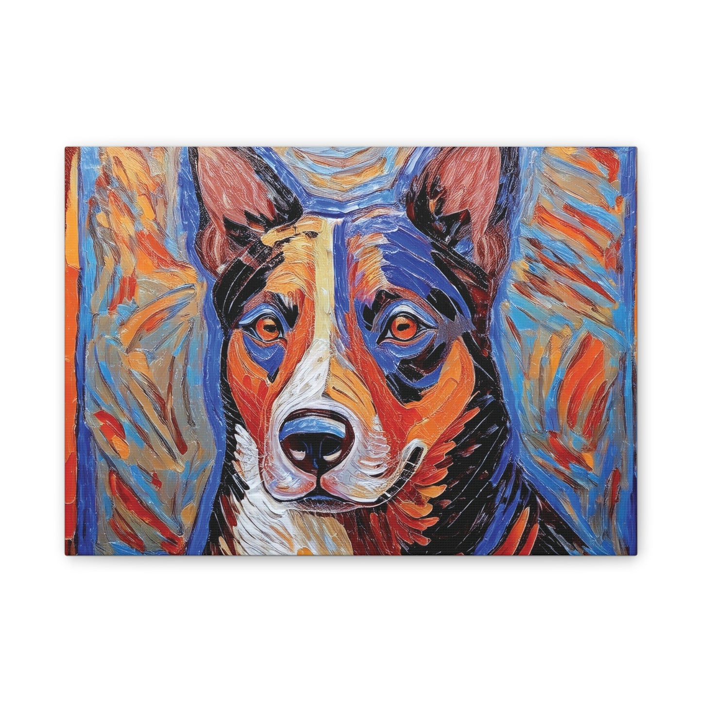 Vibrant Dog Canvas Print, Pet Lover Gift, Colorful Wall Art, Home Decor for Dog Owners, Animal Lover Decor, Unique Gift Idea