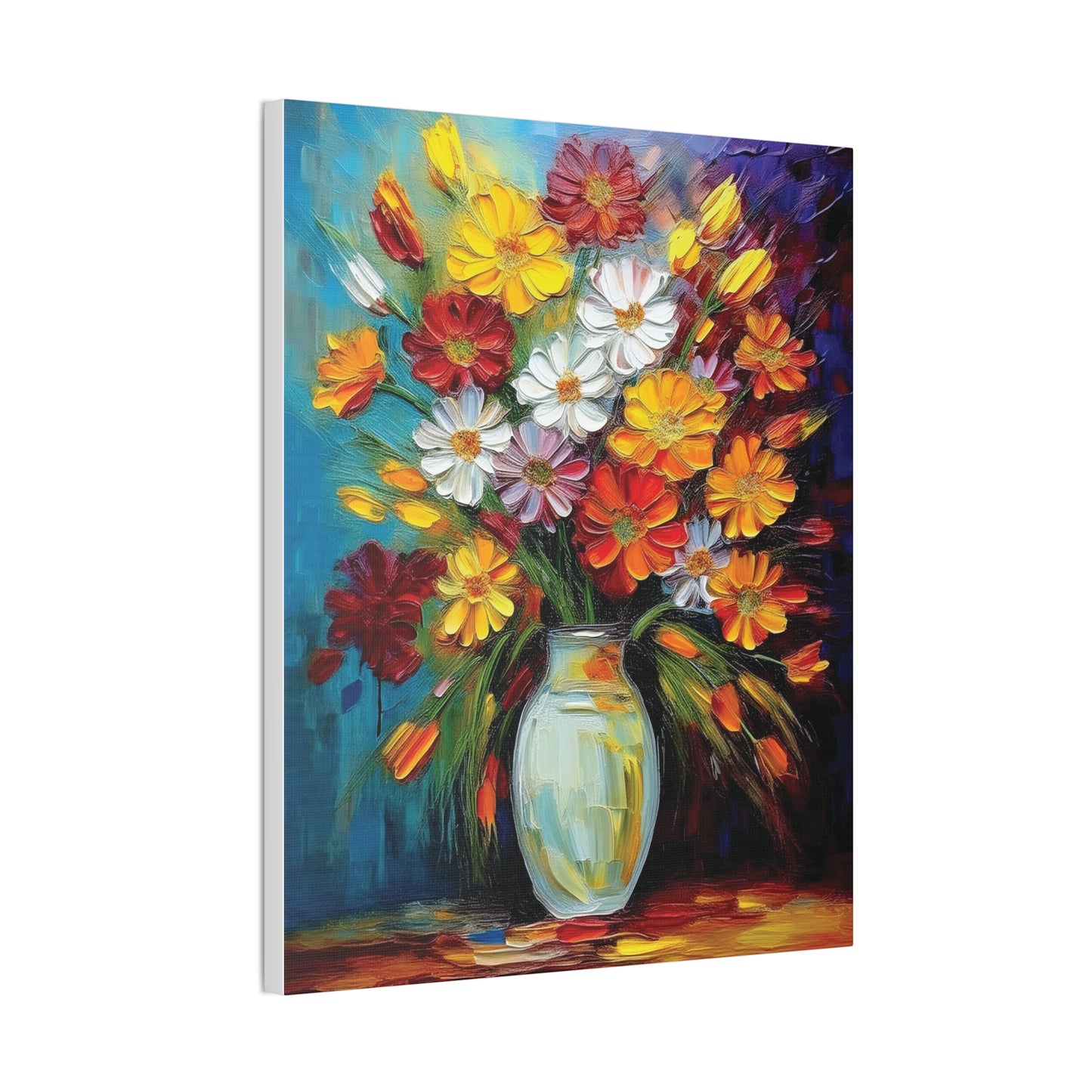 Vibrant Floral Canvas Art | Colorful Flower Wall Decor, Home Gift, Art Print, Spring Decor, Gift for Her, Botanical Artwork
