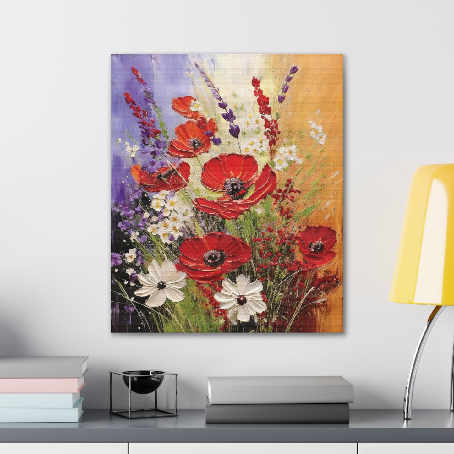 Vibrant Flower Canvas Wall Art | Colorful Floral Home Decor, Gift for Home, Nature Lover Wall Decor, Spring Decor, Anniversary Gift