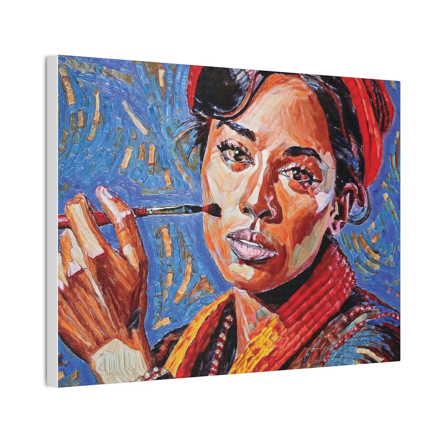 Artistic Canvas Print, Colorful Portrait, Home Decor, Gift for Art Lovers, Wall Art, Unique Artwork
