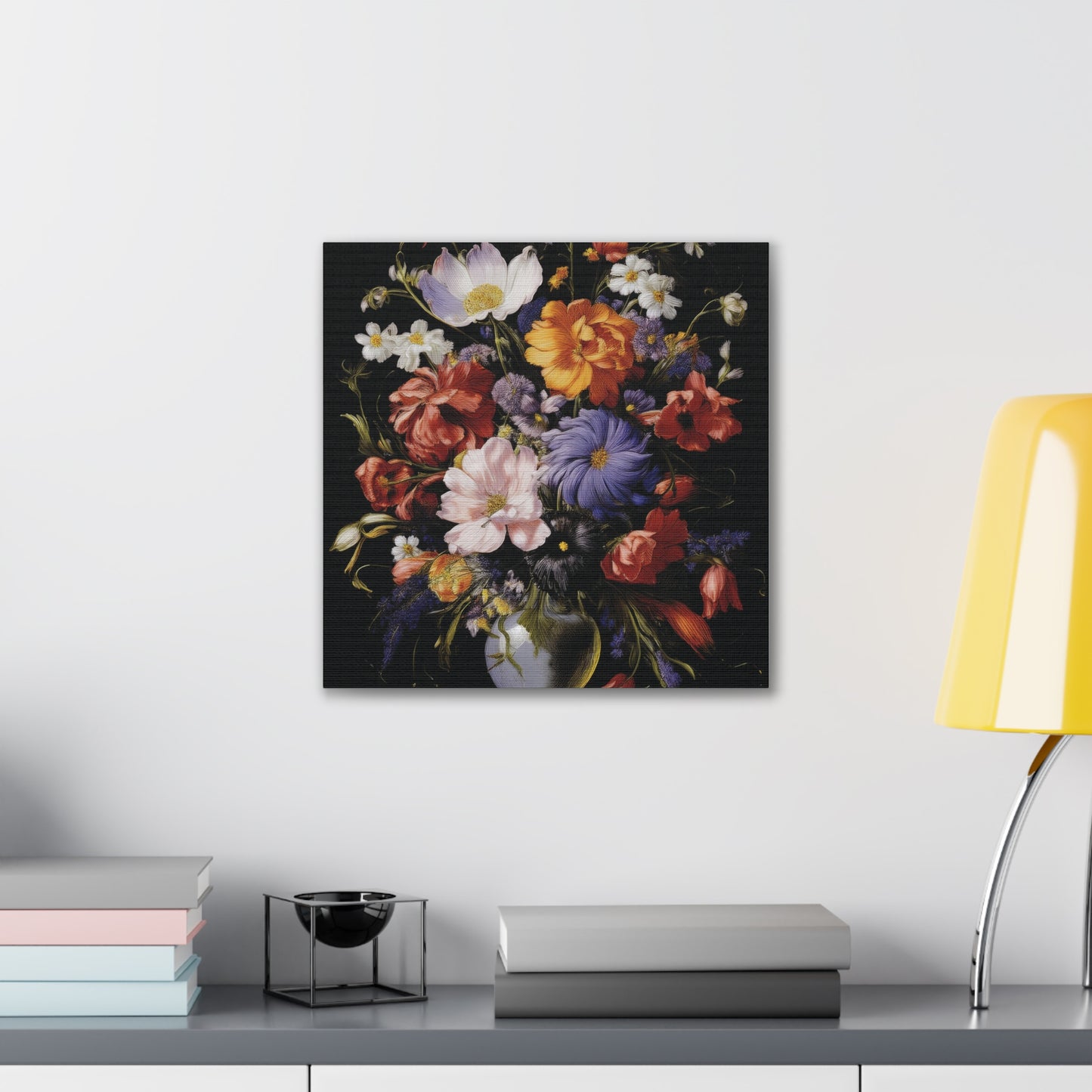 Floral Canvas Art Print, Wall Decor for Home, Vibrant Flower Artwork, Gift for Garden Lovers, Colorful Floral Wall Art, Spring Decoration