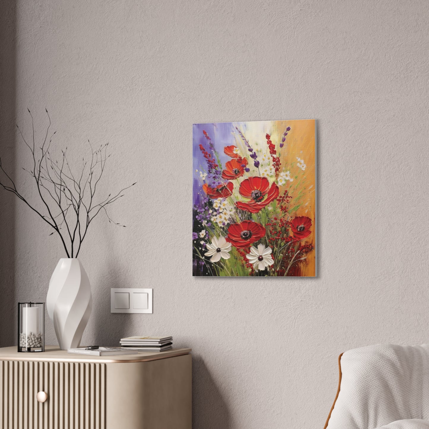 Vibrant Flower Canvas Wall Art | Colorful Floral Home Decor, Gift for Home, Nature Lover Wall Decor, Spring Decor, Anniversary Gift