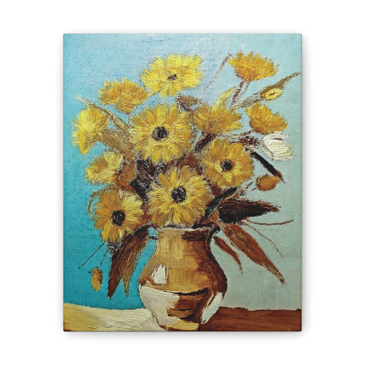 Sunflower Canvas Wall Art, Vibrant Flower Painting, Home Decor, Art for Living Room, Gift for Art Lovers, Floral Artwork