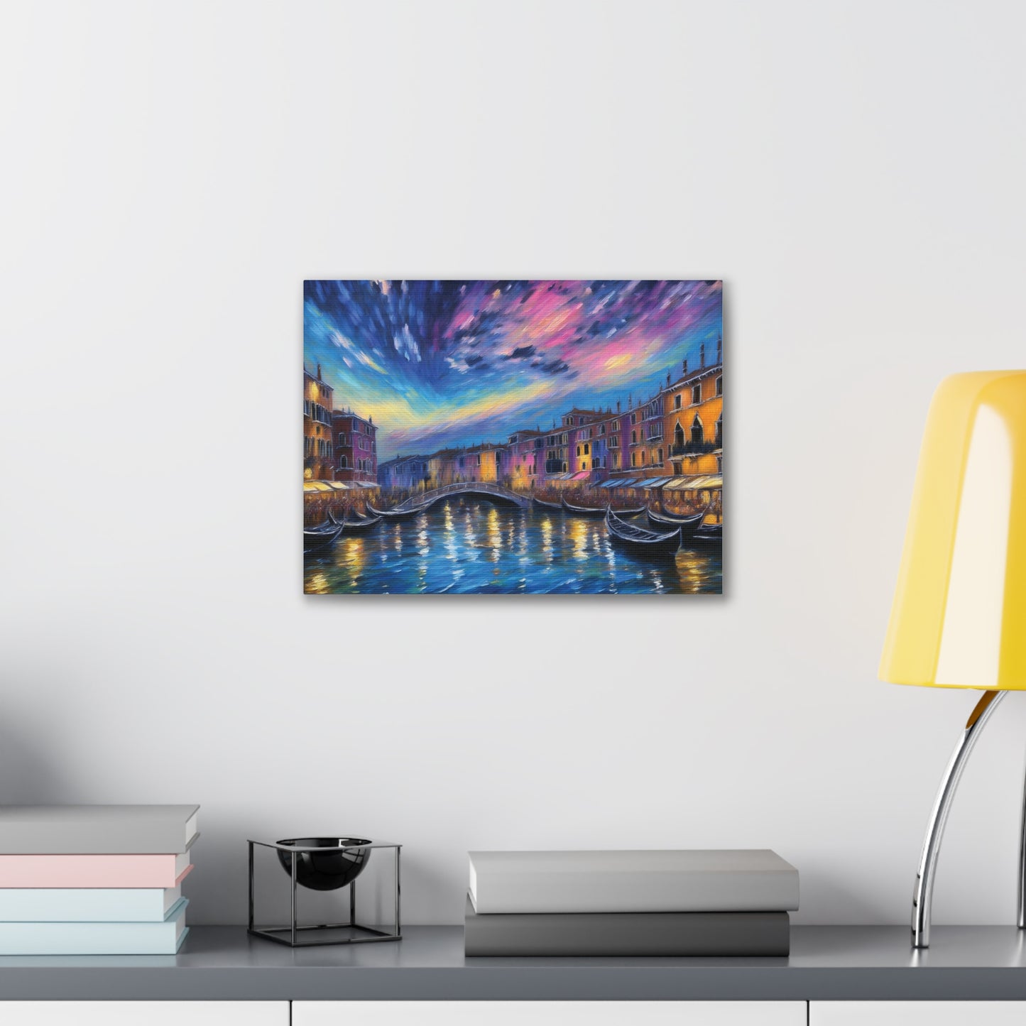 Canvas Wall Art, Serene Venice Scene, Home Decor, Art Gift for Her, Office Wall Decoration, Colorful Landscape Print