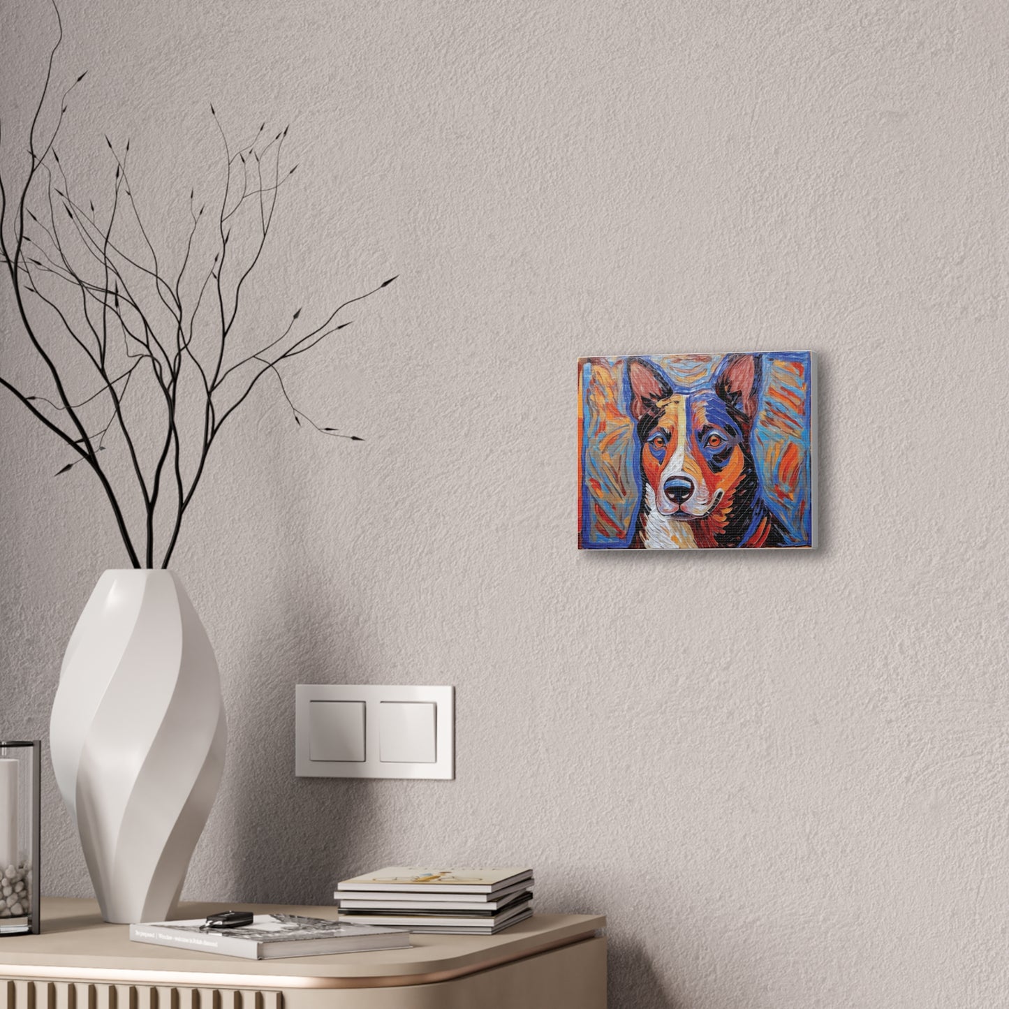 Vibrant Dog Canvas Print, Pet Lover Gift, Colorful Wall Art, Home Decor for Dog Owners, Animal Lover Decor, Unique Gift Idea