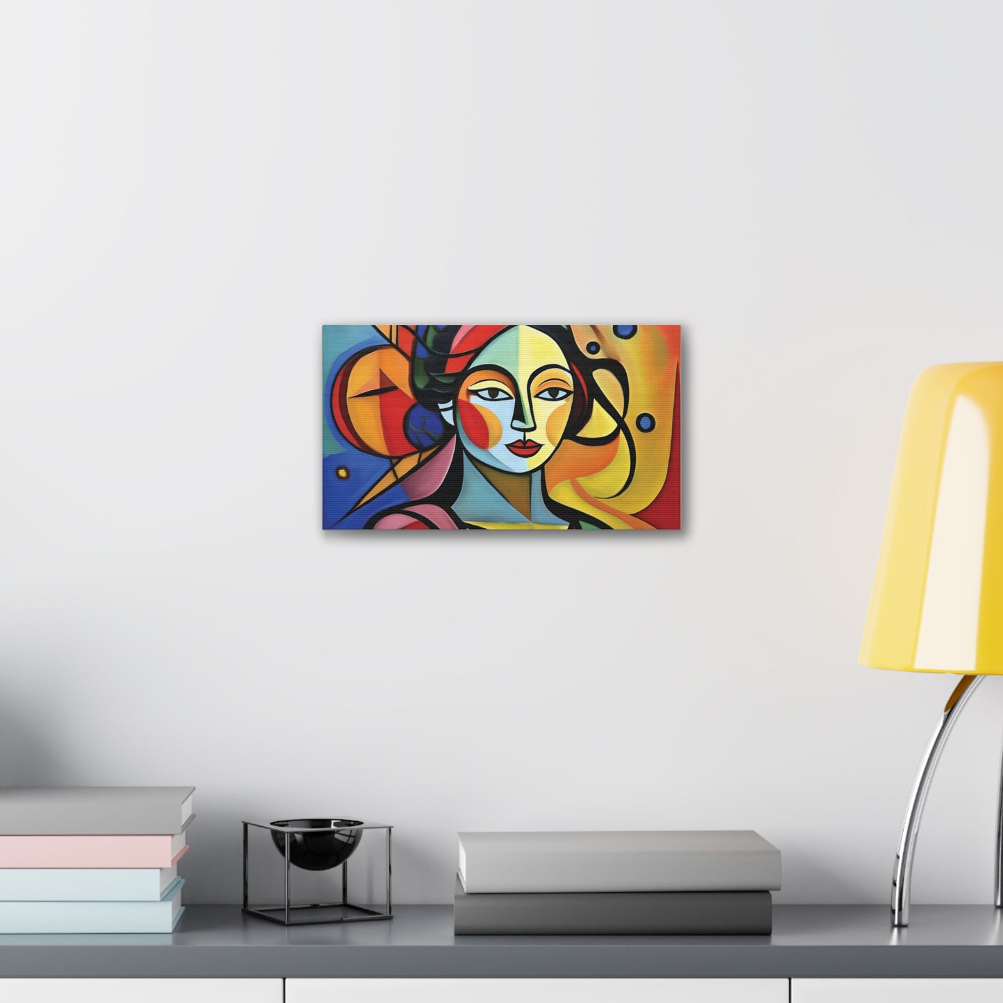 Bold Portrait, Vibrant Abstract Art Canvas Print, Colorful Wall Decor, Unique Gift, Home Aesthetic, Modern Art, Artistic Wall Hanging