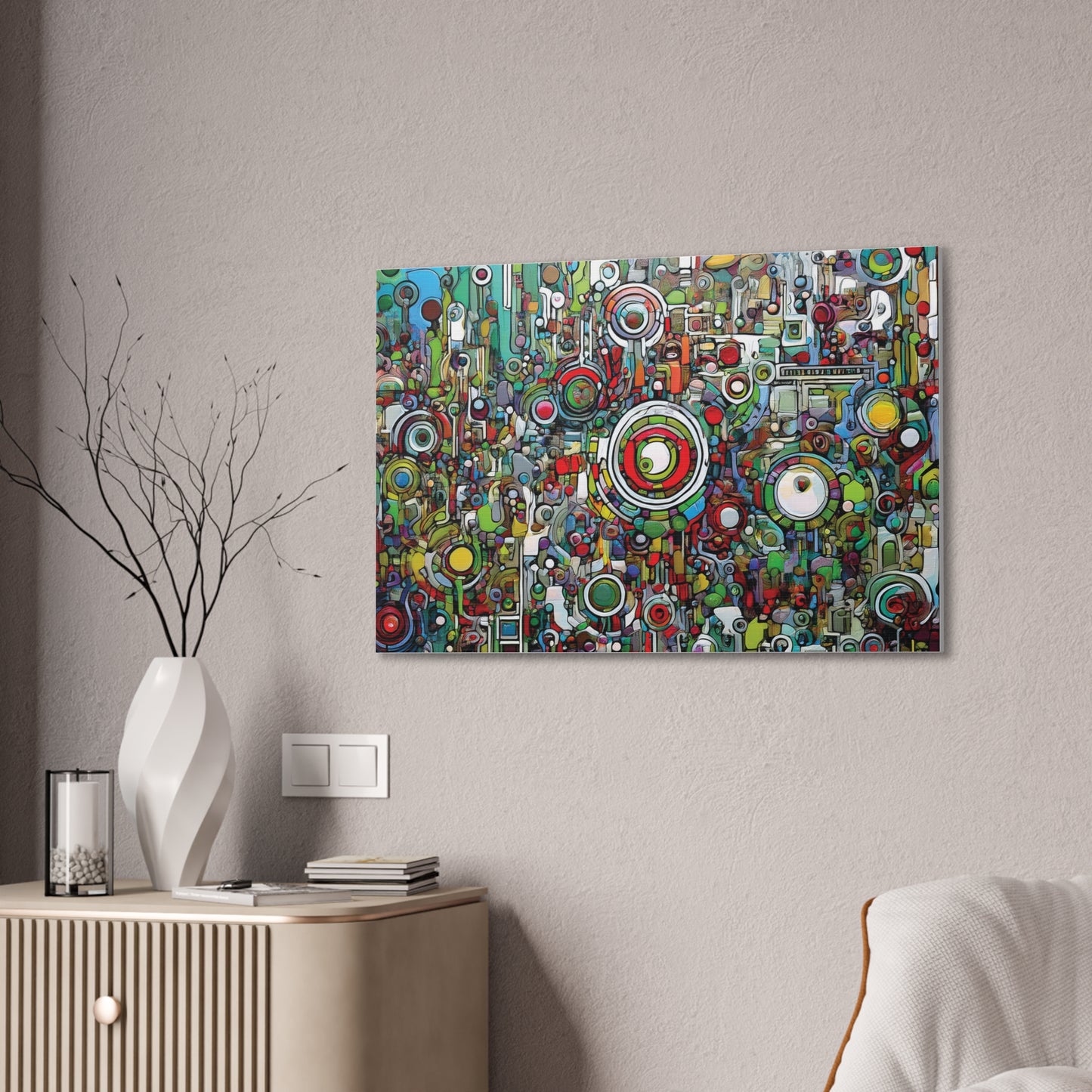 Colorful Abstract Canvas Art Print, Vibrant Wall Decor, Modern Home Decoration, Unique Gift Idea, Artistic Interior Design