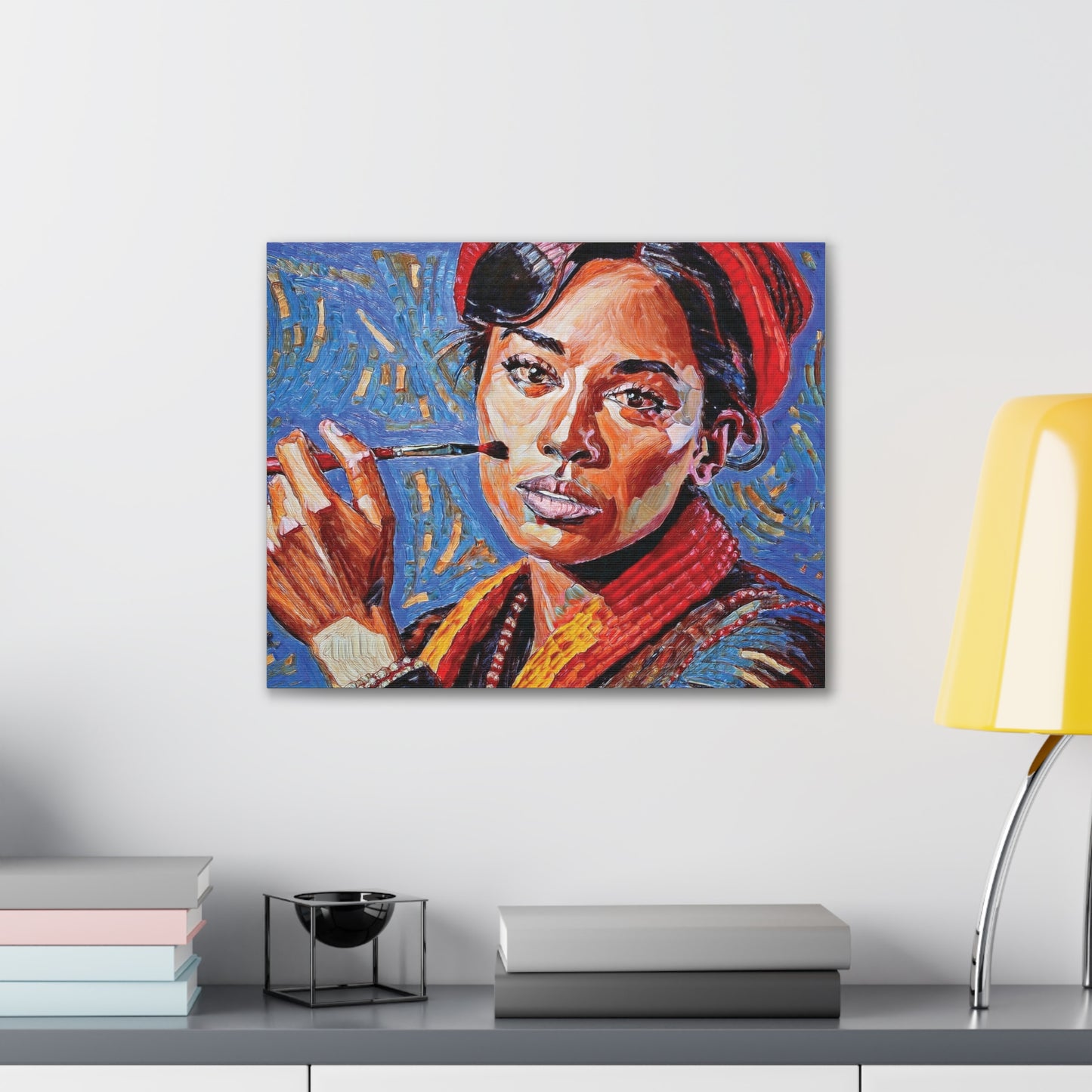 Artistic Canvas Print, Colorful Portrait, Home Decor, Gift for Art Lovers, Wall Art, Unique Artwork