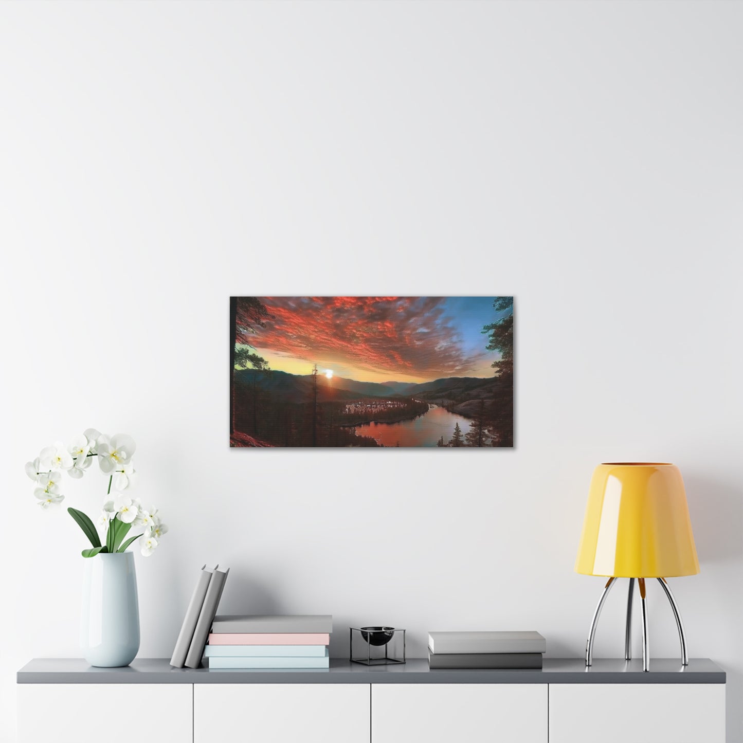 Scenic Canvas Wall Art, Colorful Landscape Print, Nature Decor, Home Wall Hanging, Sunset Photography