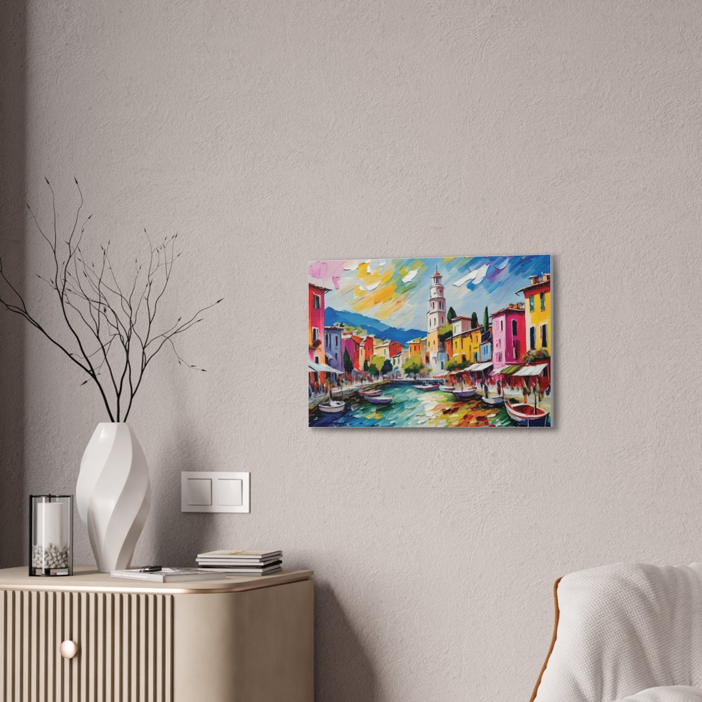 Vibrant Canvas Wall Art, Colorful Landscape Print, Home Decor, Gift for Art Lovers, Living Room Decoration