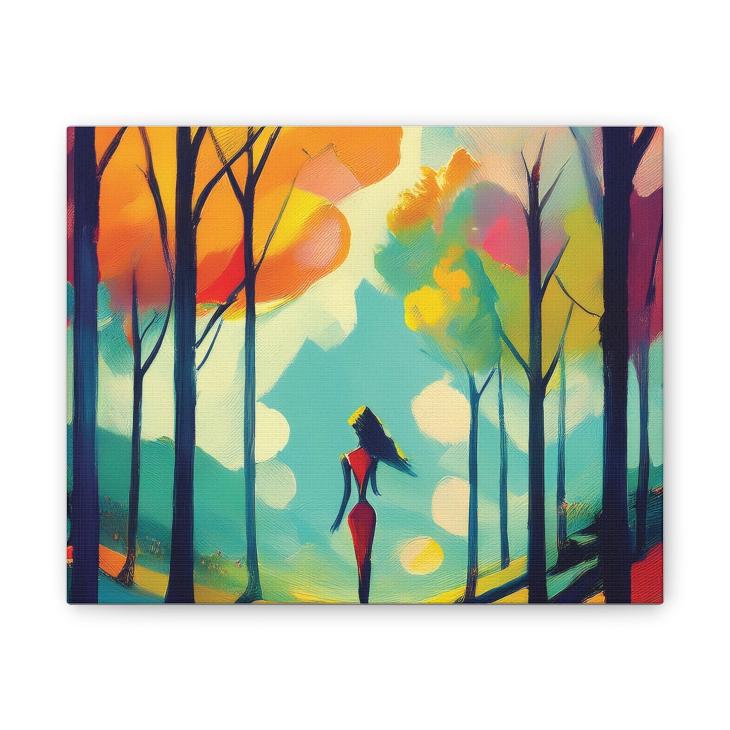 Vibrant Canvas Wall Art, Colorful Landscape Decor, Abstract Nature Print, Home Aesthetic, Gift for Art Lovers, Fashionable Wall Decor