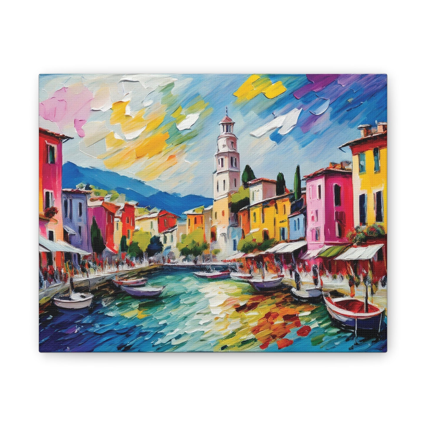 Vibrant Canvas Wall Art, Colorful Landscape Print, Home Decor, Gift for Art Lovers, Living Room Decoration