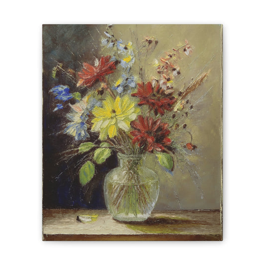 Vintage Floral Canvas Art, Impressionist Wall Decor, Flower Artwork, Home Decor, Gift for Flower Lovers, Spring Decor