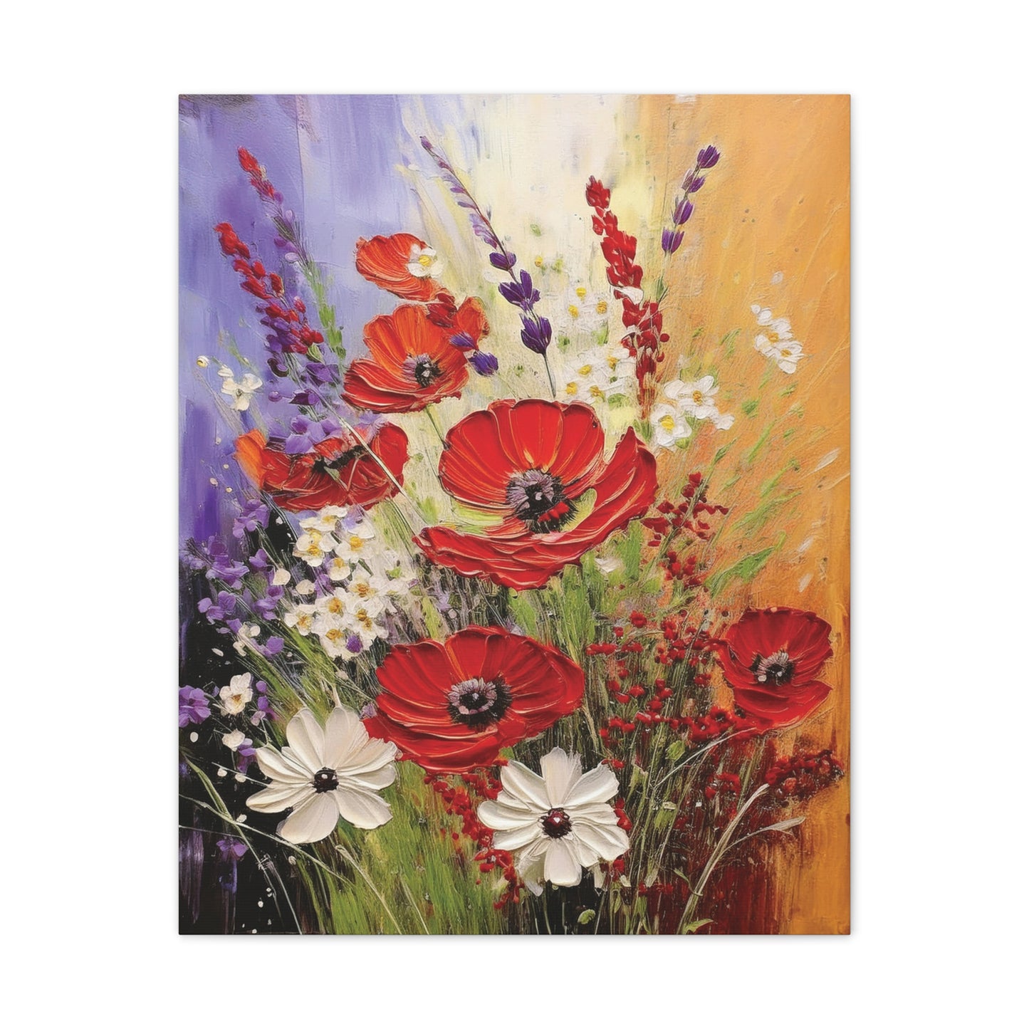 Vibrant Flower Canvas Wall Art | Colorful Floral Home Decor, Gift for Home, Nature Lover Wall Decor, Spring Decor, Anniversary Gift