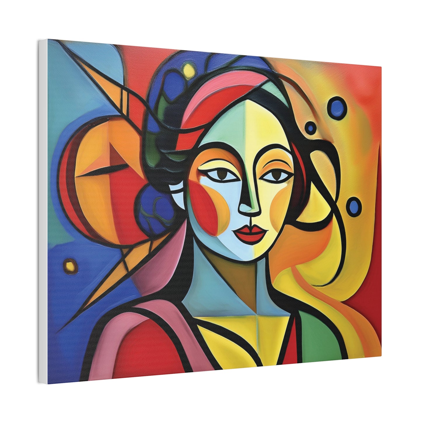 Bold Portrait, Vibrant Abstract Art Canvas Print, Colorful Wall Decor, Unique Gift, Home Aesthetic, Modern Art, Artistic Wall Hanging