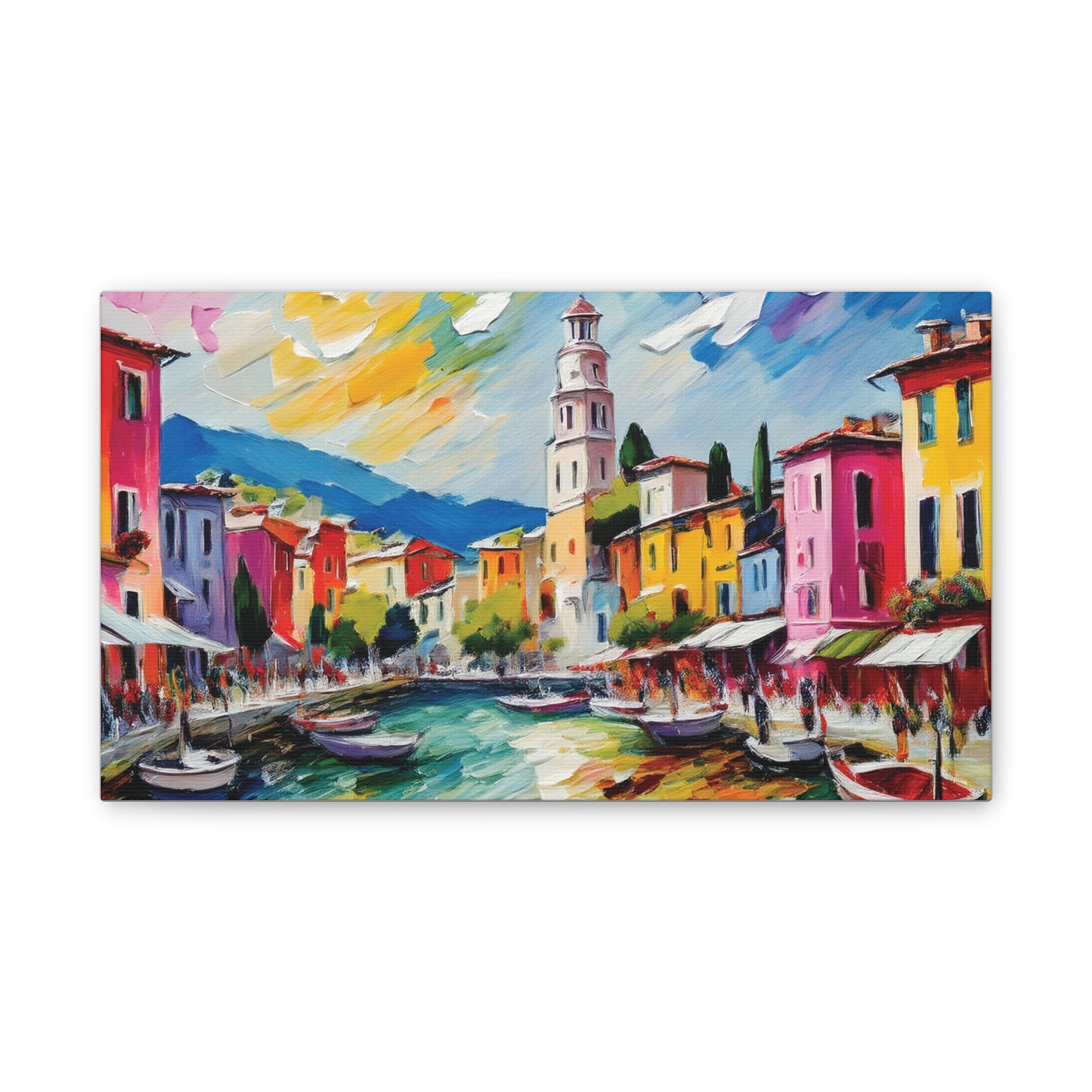 Vibrant Canvas Wall Art, Colorful Landscape Print, Home Decor, Gift for Art Lovers, Living Room Decoration