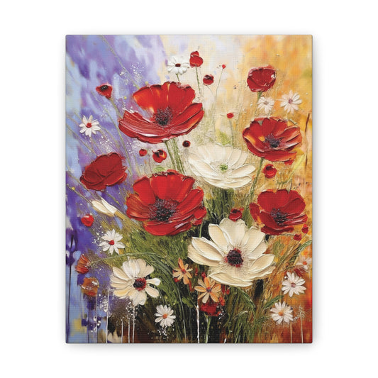 Floral Canvas Wall Art, Home Decor, Flower Painting, Gift for Her, Living Room Decor, Canvas Prints