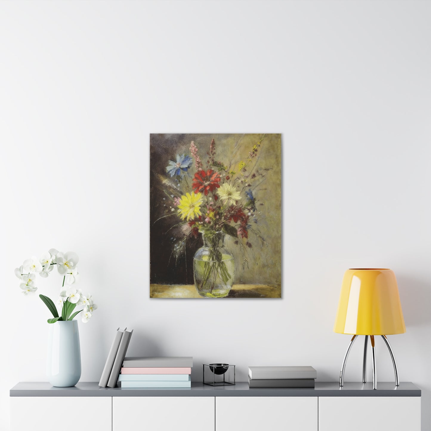 Floral Canvas Art Print, Vibrant Home Decor, Wall Art for Living Room, Colorful Floral Artwork, Gift for Her, Gallery Wrap