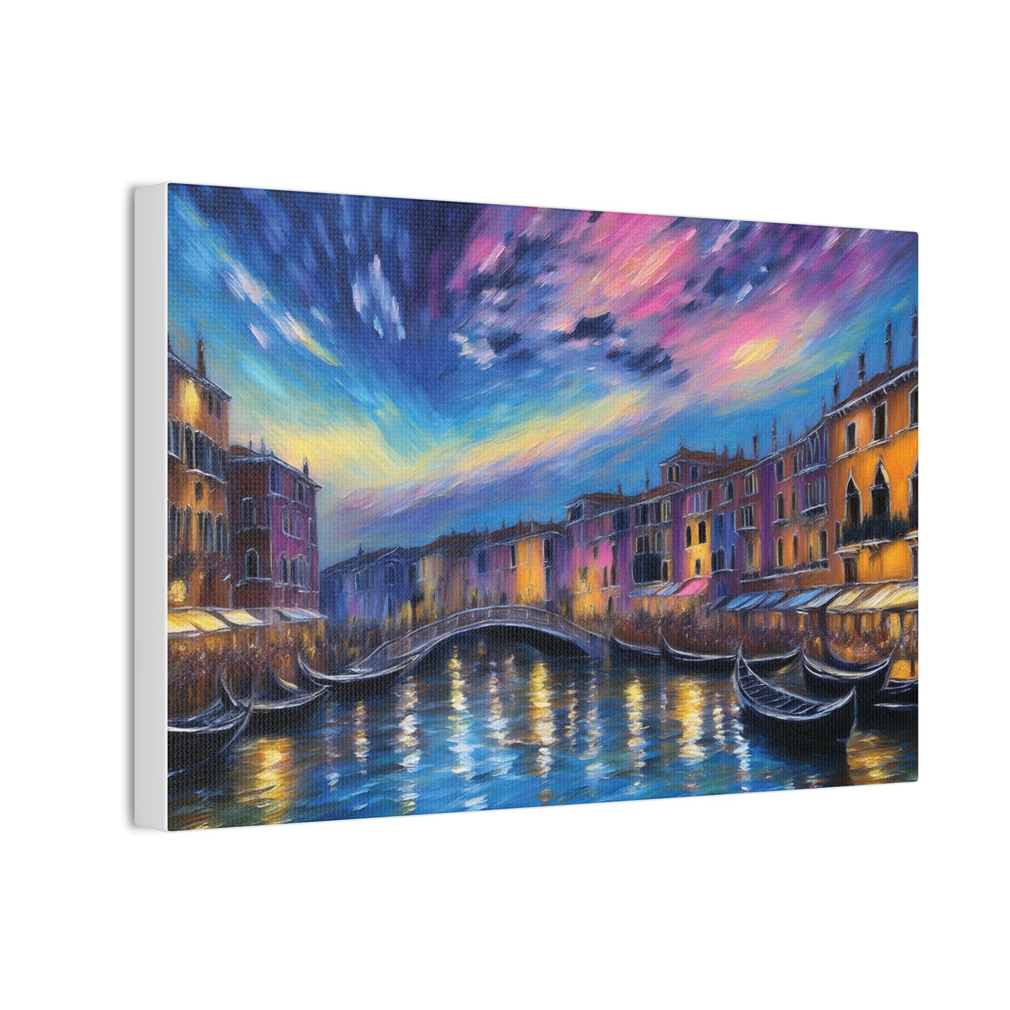 Canvas Wall Art, Serene Venice Scene, Home Decor, Art Gift for Her, Office Wall Decoration, Colorful Landscape Print