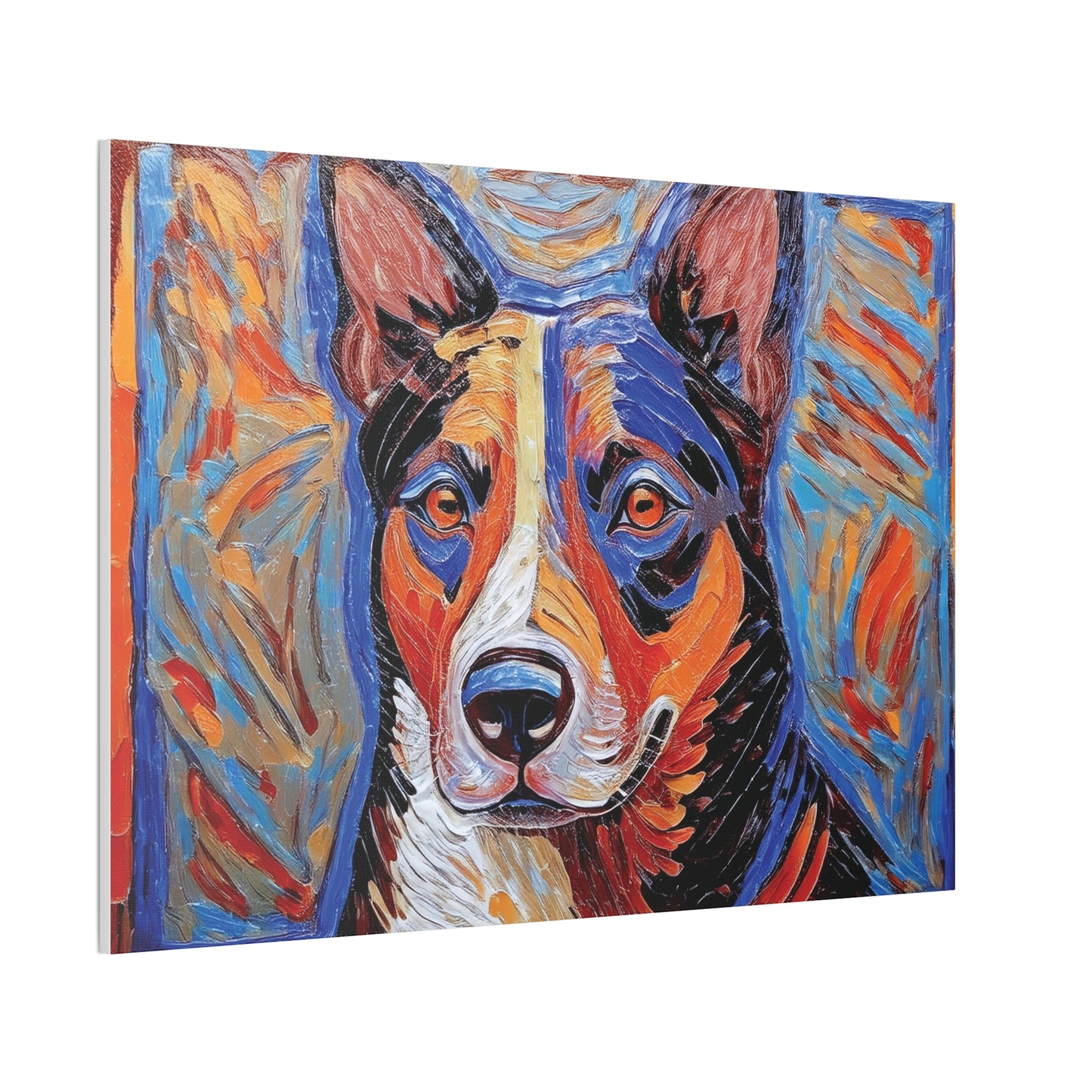 Vibrant Dog Canvas Print, Pet Lover Gift, Colorful Wall Art, Home Decor for Dog Owners, Animal Lover Decor, Unique Gift Idea