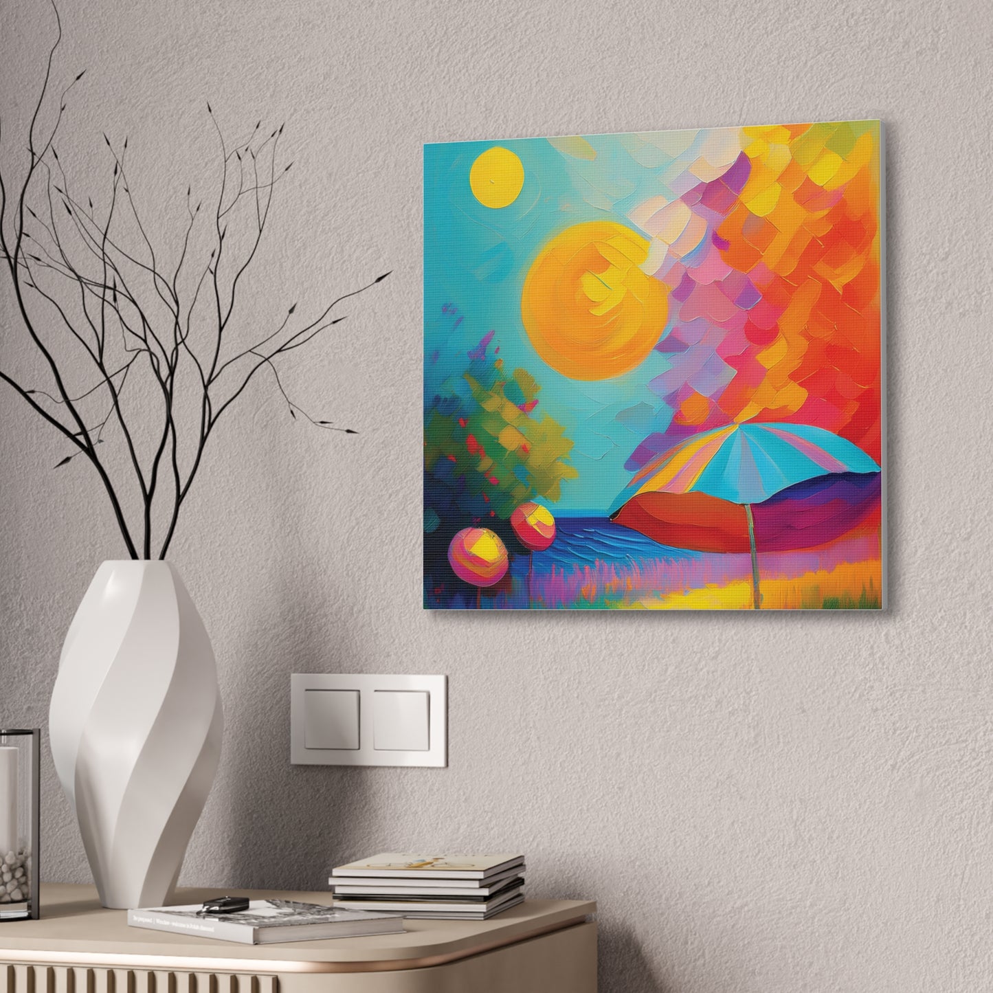 Vibrant Canvas Art, Colorful Wall Decor for Home, Brighten Your Space, Gift for Art Lovers, Ideal for Living Room or Bedroom