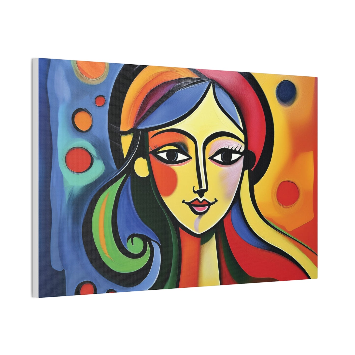 Vibrant Canvas Wall Art, Colorful Abstract Portrait, Modern Home Decor, Unique Gift for Art Lovers, Gallery Wall