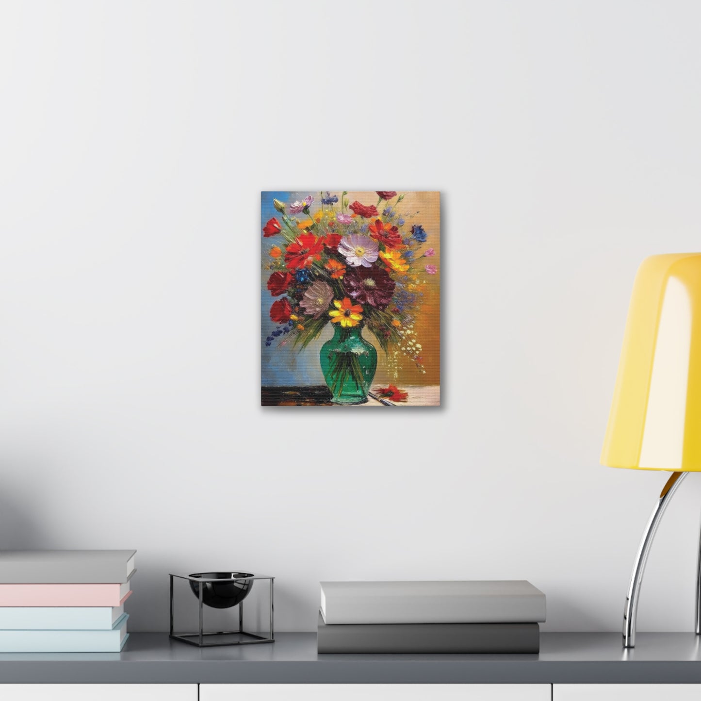 Floral Canvas Art Print, Colorful Flower Wall Decor, Home Interior Design, Gift for Art Lovers, Spring Decor