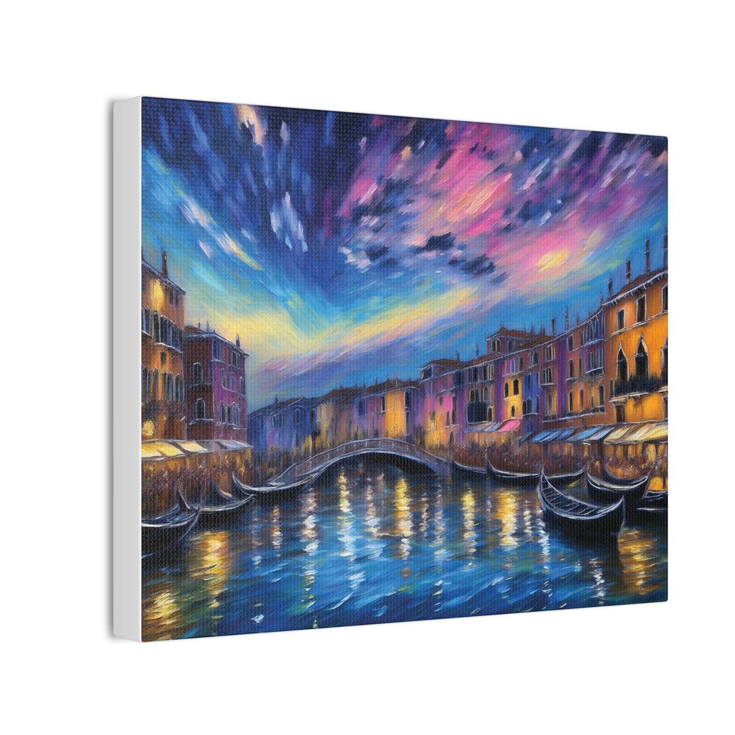 Canvas Wall Art, Serene Venice Scene, Home Decor, Art Gift for Her, Office Wall Decoration, Colorful Landscape Print