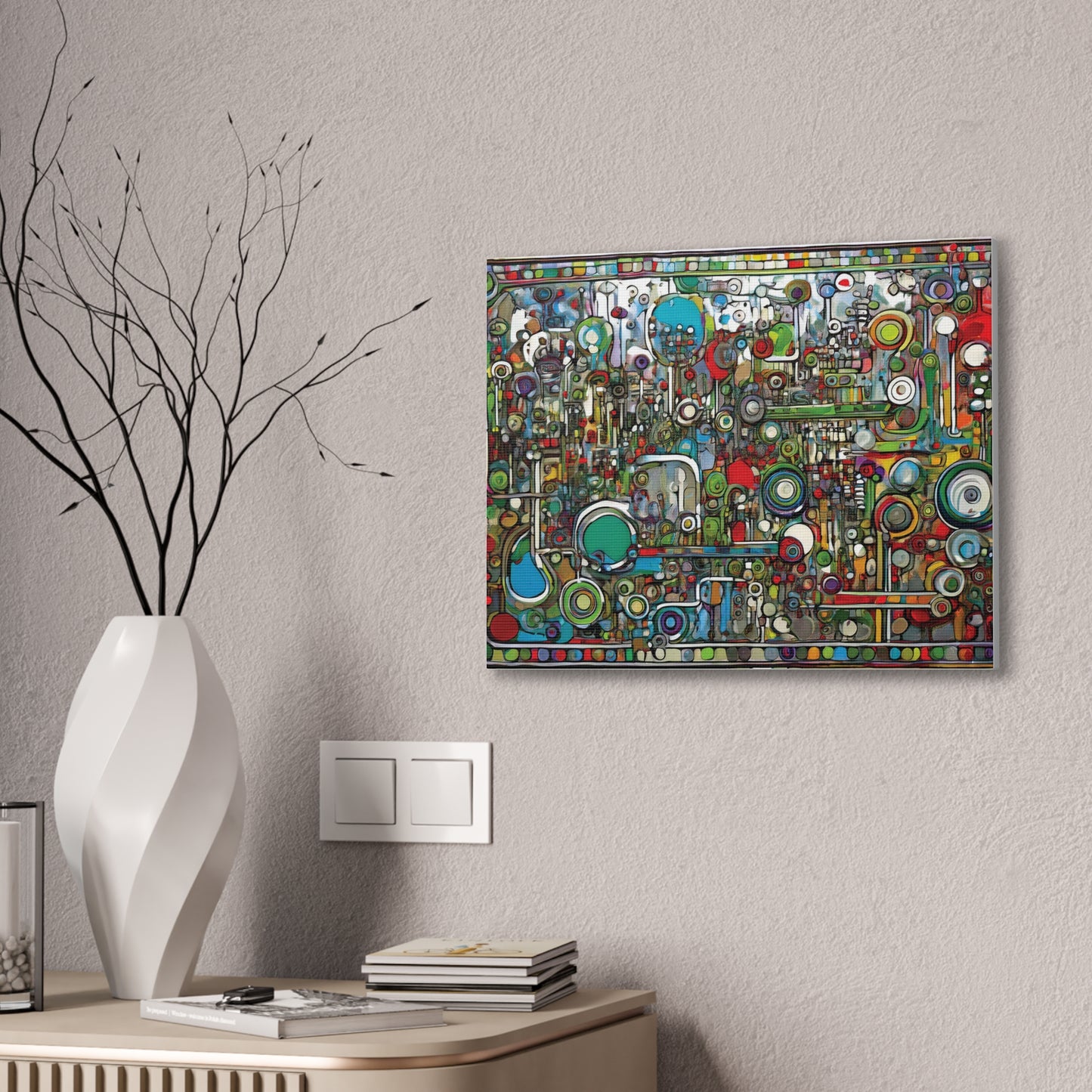 Abstract Wall Art Canvas, Colorful Modern Decoration, Unique Artwork for Home, Office Decor, Gift for Art Lovers