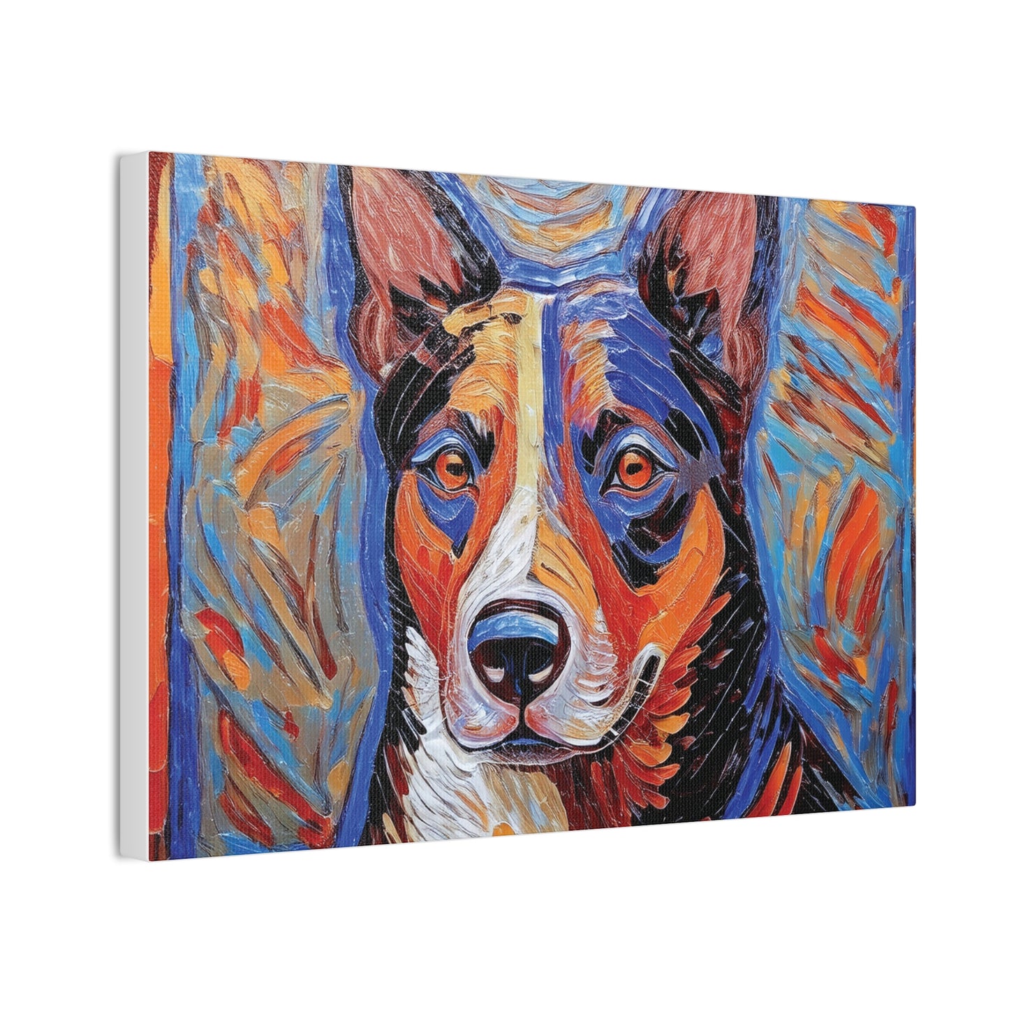 Vibrant Dog Canvas Print, Pet Lover Gift, Colorful Wall Art, Home Decor for Dog Owners, Animal Lover Decor, Unique Gift Idea