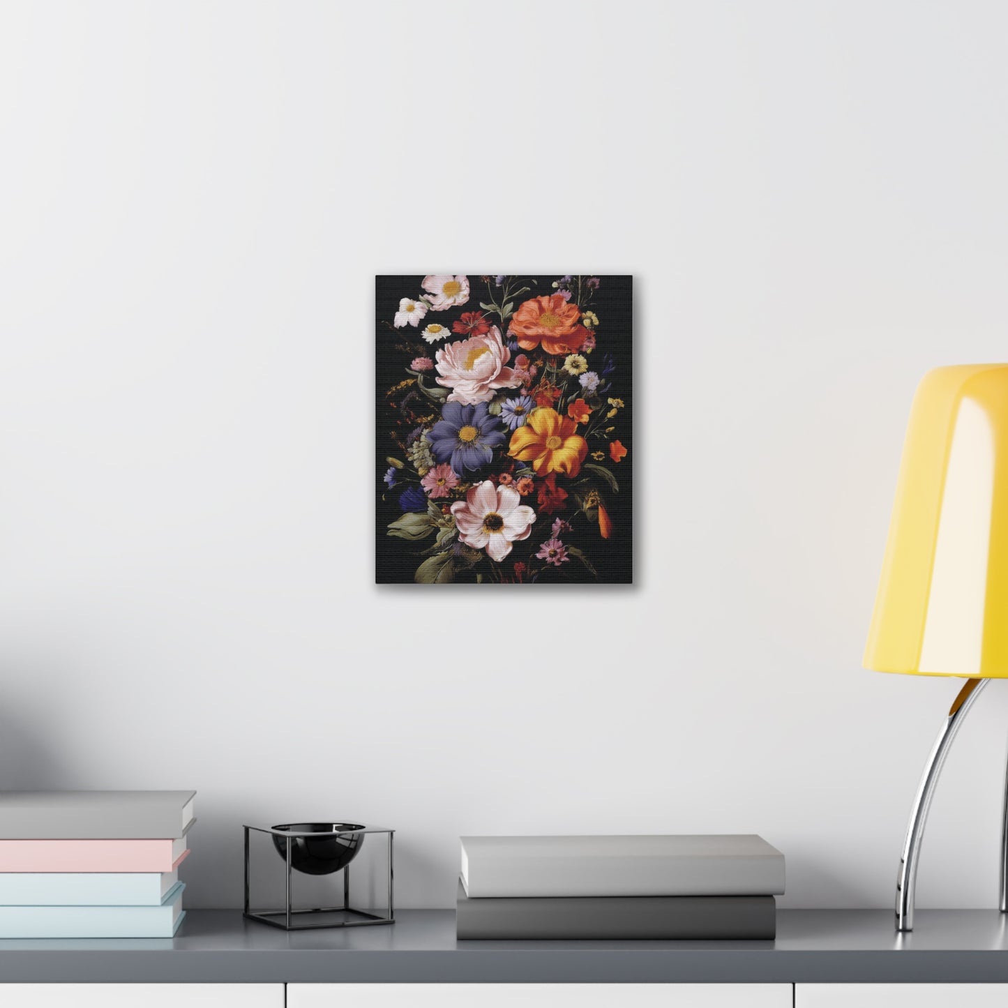 Floral Wall Art Canvas, Botanical Artwork, Home Decor, Gift for Her, Abstract Flower Print, Colorful Flower Canvas