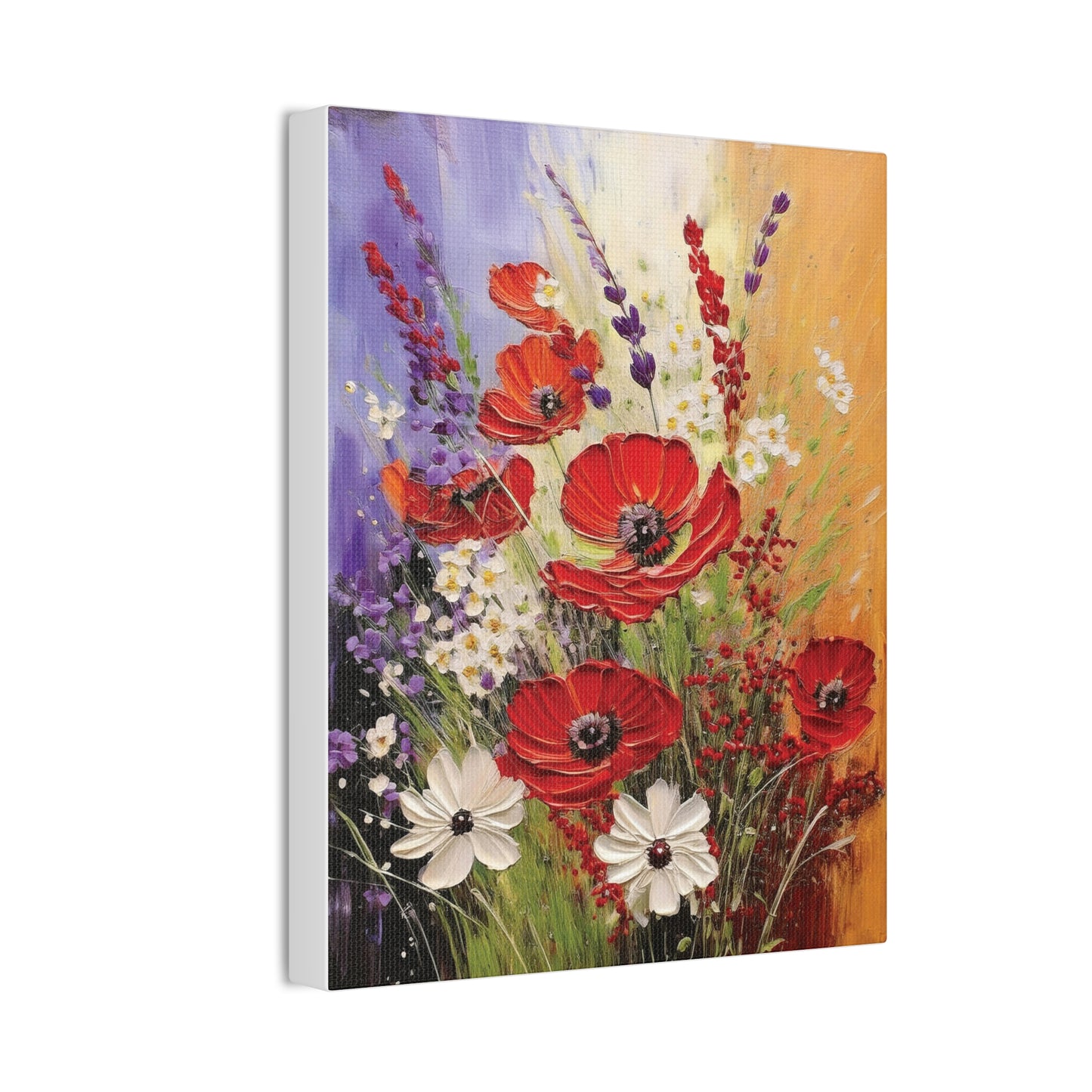 Vibrant Flower Canvas Wall Art | Colorful Floral Home Decor, Gift for Home, Nature Lover Wall Decor, Spring Decor, Anniversary Gift