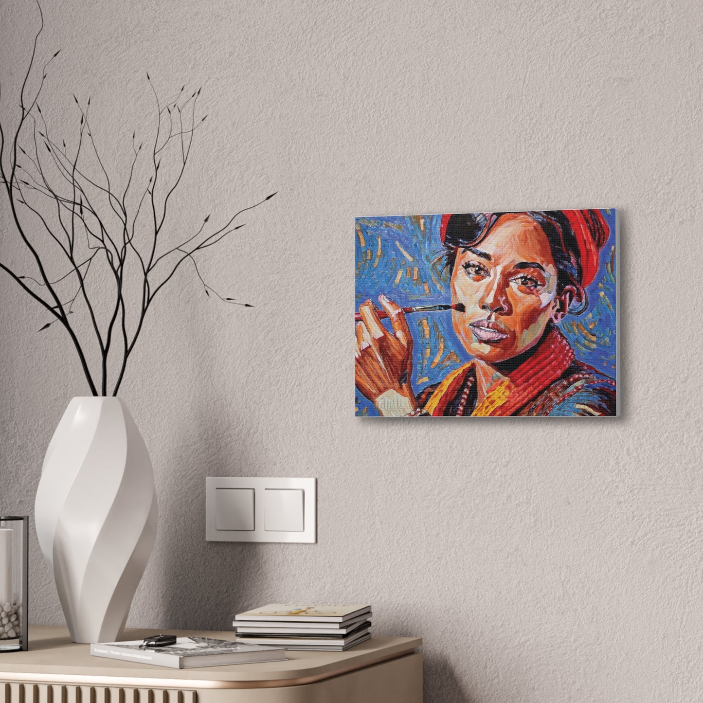 Artistic Canvas Print, Colorful Portrait, Home Decor, Gift for Art Lovers, Wall Art, Unique Artwork