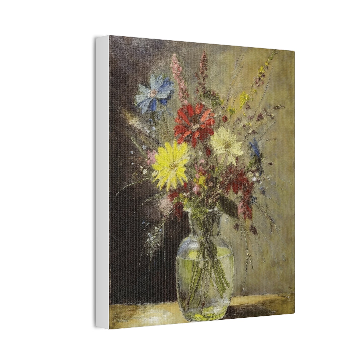 Floral Canvas Art Print, Vibrant Home Decor, Wall Art for Living Room, Colorful Floral Artwork, Gift for Her, Gallery Wrap