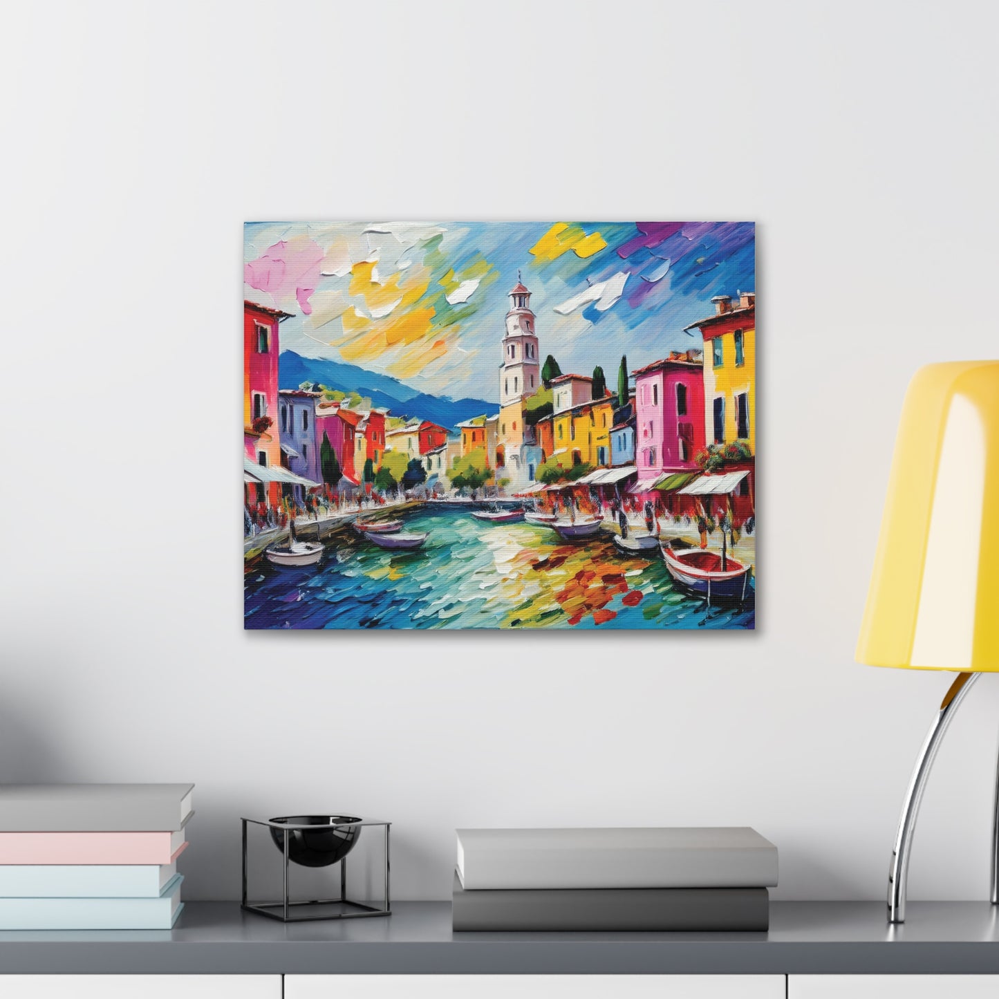 Vibrant Canvas Wall Art, Colorful Landscape Print, Home Decor, Gift for Art Lovers, Living Room Decoration