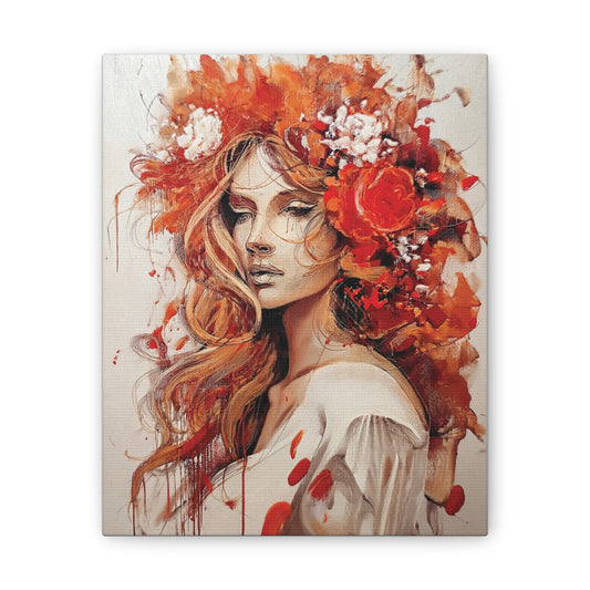 Floral Canvas Wall Art, Vibrant Decor for Home, Elegant Gift, Boho Chic Art Piece, Perfect for Birthdays, Weddings, and Anniversaries