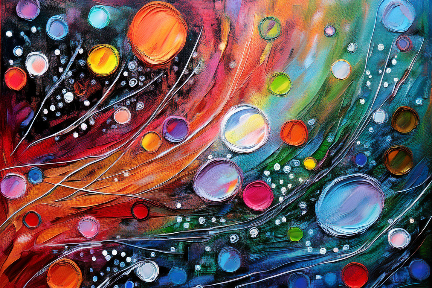 "Cosmic Bloom: Textured Dreamscape"