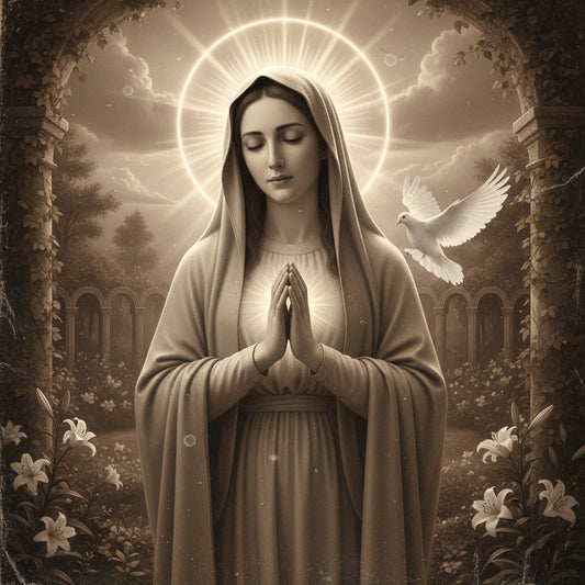 "Our Lady of Light: Vintage Serenity and Divine Grace"