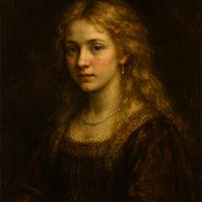 ✨ Golden Era Gaze: The Luminous Pearl Portrait! ✨